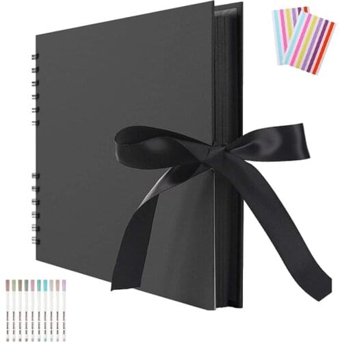 Photo Albums 80 Black Pages Memory Books A4 Craft Paper DIY Scrapbooking Picture Wedding Birthday Childrens Gift Photo Album