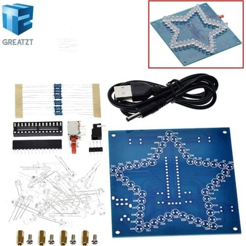 GREATZT DIY Electronic Kit Five-Pointed Star Colorful Glare LED RGB Module Water Light 51 Single Chip Microcomputer For Arduino
