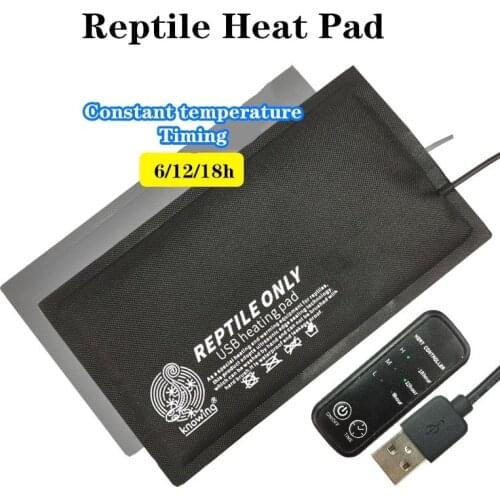 Reptile Heat Pad Climbing Pet Heating Warm Pads Terrarium Heat Mat Temperature Adjustable for Turtle/Snake/Lizard