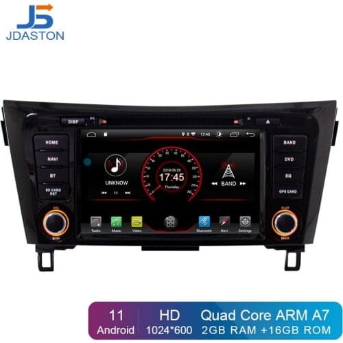 JDASTON Android 10.0 Car DVD Player For Nissan qashqai X-Trail 2014-2018 Multimedia GPS Navigation 2 Din Car Radio Stereo audio