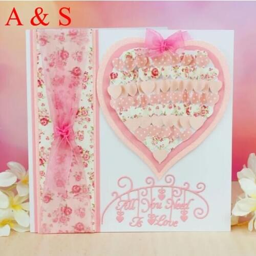 K27 METAL CUTTING DIES all you need is love Alphabet Greeting Letter Scrapbook Card Album Craft Home Decor Embossing Stencil