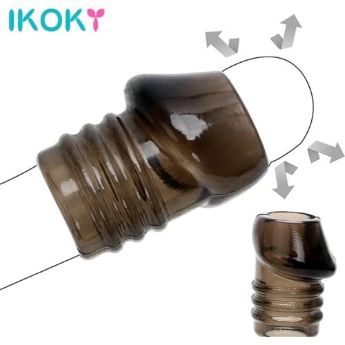 IKOKY Penis Ring Sex Toys For Men Chastity Belt The Ring On The Penis Chastity Cock Ring Delay Ejaculation Adult Sex Toys