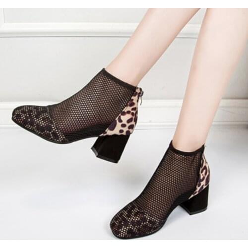 Summer Mesh Peep Toe Sandals Sexy Heels Single Shoes Women Shoes In Europe and America 2021 Spring and Summer Gauze Mujer