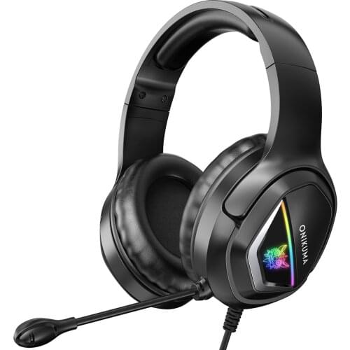 RGB Wired Gaming Headset,ONIKUMA X2 Surround Sound Headphones with Microphone,Headset Gamer,Suitable for PC,PS4,XBOX ONE,etc