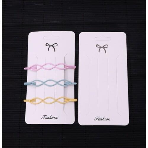 100pcs 6.5*12.5cm Fashion Hairpin Rectangular Paper Card Hair Clips Bow Jewelry Accessories DIY Display Packaging Cards