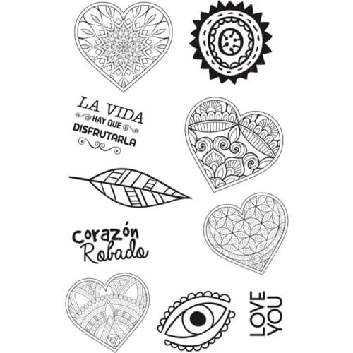 Transparent Clear Stamp Heart,leaf,eye DIY Silicone Seals Scrapbooking/Card Making/Photo Album Decoration Supplies