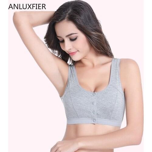H9677 Sport Bra No Steel Ring Comfortable Cotton Underwear After Breast Cancer Surgery Special Lingerie Surgical Resection Bras