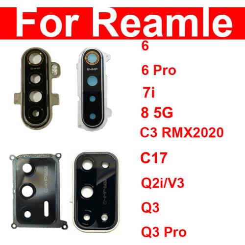 Rear Camera Glass Lens Cover For Oppo Realme 6 X2 X50 X7 C3 RMX2020 Pro Back Camera Lens with Frame Ring Holder Braket Assembly