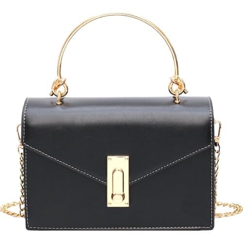 Winter shopping womens Messenger bag high quality PU chain shoulder strap shoulder bag 2019 new womens handbag discount