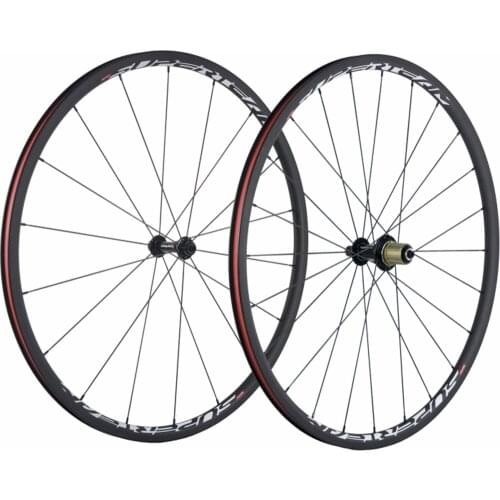 SUPERTEAM 700C Full Carbon Fibre Road Bike Carbon Wheelset 24mm Racing Carbon Bicycle Wheels China