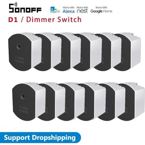 SONOFF D1 Smart Dimmer switch with RF control Model SONOFFD1 compatible with alexa google ewelink 86 type EU US type switch box