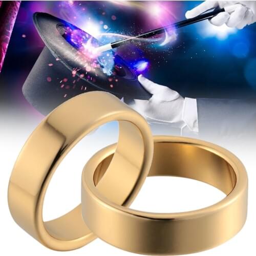 Magical Ring Magic Tricks Props Popular Ring Strong Magnetic Magnet Ring Coin Finger Decoration Magician Requisite Fantasy Ring