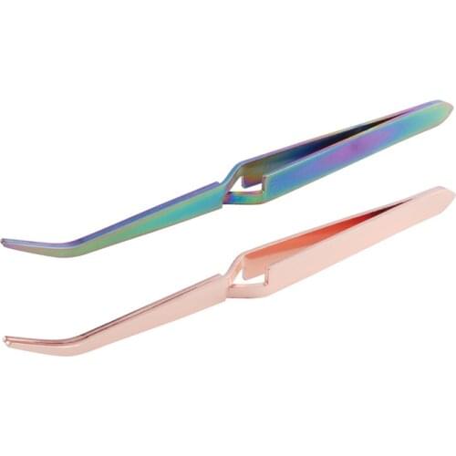 1pc Stainless Steel Nail Clip Rose Gold Curved Pincher UV Gel Nail Shaping Tweezers Manicure Tools Nail Art Pinching Clamp