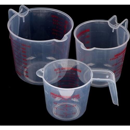 1PC 250/500/1000ML PP Plastic Flask Digital Measuring Cup Cylinder Scale Measure Glass Lab Laboratory Tools