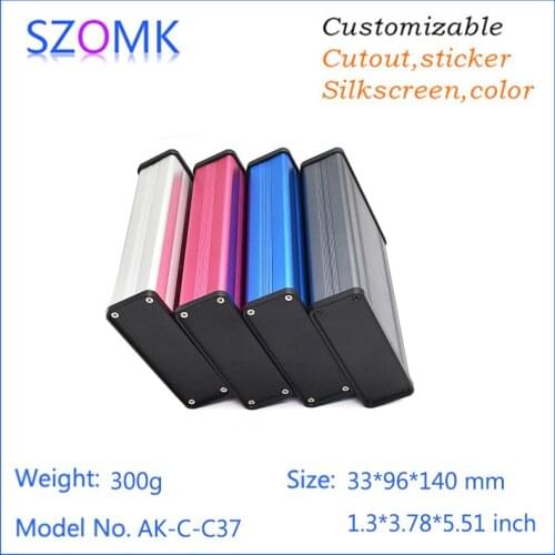 1 pc, szomk new arrival split type aluminum extrusion box aluminum enclosure 33*96*140mm aluminum housing switch box