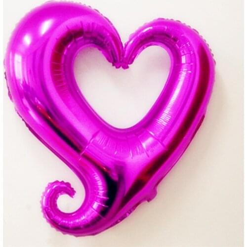 18inch Beautiful Balloon 50units/lot Unique Heart Shape Foil Balloons for Wedding Birthday Party Celebration Supplies