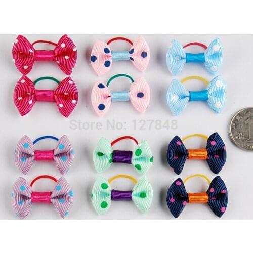 2015 Pet Accessories rubber band Dog Hair pet hair circle puppies headdress Flower 50pcs/lot