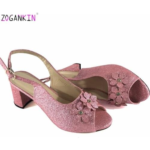 2019 Christmas Special Design African Women Shoes Italian Ladies Sandals For Wedding Shining Quality Italian Women Party Shoes