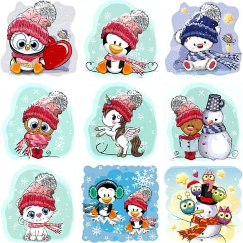 5D Diamond Painting Christmas Cartoon Snowman Penguin full Square/Round Stones Diamond Embroidery Animal Mosaic Hobbies & Crafts