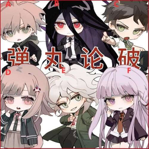 Anime Keychain Danganronpa Naegi Mokoto Hinata Hajime Acrylic Keyring strap Figure hanging accessories 6cm