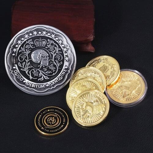 Big Size John Wick Blood Oath Marker Coin Keychain Luxury Metal Prop Accessories Collection Gift