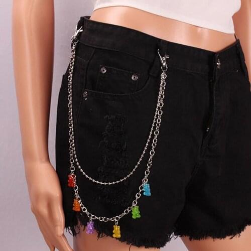 Punk Chain On The Jeans Pants Women Men Keychain Chains For Pants Hipster E Girl Boy Clothing Accessories