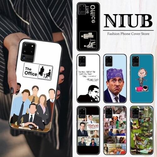 The Office Phone case For Samsung Galaxy Note 4 8 9 10 20 S8 S9 S10 S10E S20 Plus UITRA Ultra black luxury waterproof tpu cover
