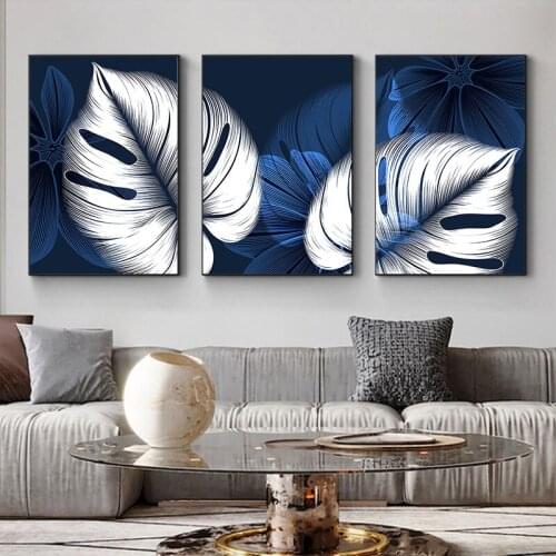 Black White Plant Leaf Canvas Painting Botanical Nordic Wall Poster Print Scandinavian Decoration Picture Artwork Home Decor