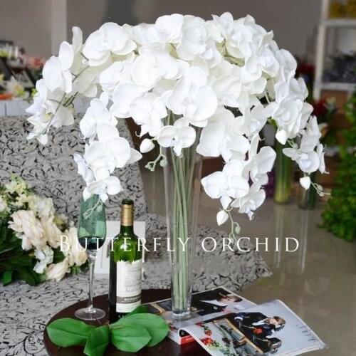 Elegant Artificial Phalaenopsis Flowers 103 cm/40" Length Butterfly Orchid Bouquet For Home Ornament Wedding Decoration 7 Colors