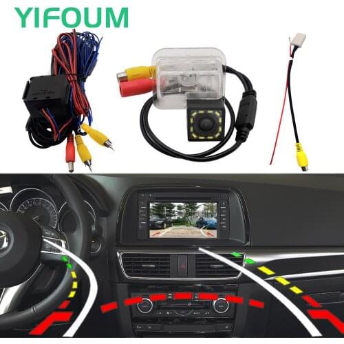 Fisheye Dynamic Trajectory HD Car Rear View Reverse Backup Camera For Mazda CX-5 CX5 2012 2013 2014 & Original Factory Screen