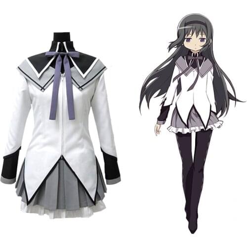 Anime Puella Magi Madoka Magica Akemi Homura Cosplay Costume Clothing Customization