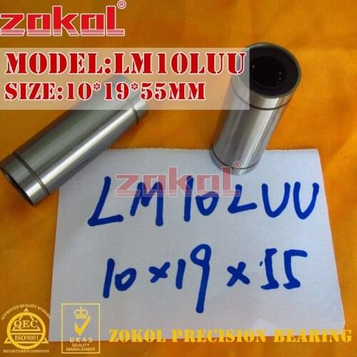 ZOKOL LM10 L UU bearing LM10LUU lengthened type linear motion bearing 10*19*55mm