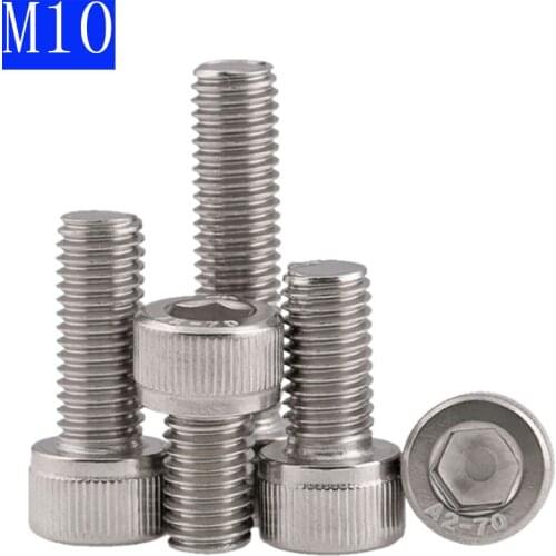 M10 - 1.5 / 10mm 304 Stainless Steel SOCKET HEAD Caps Screws Allen Hex Socket Cap Head DIN 912 A2 / 70 1.5 Coarse