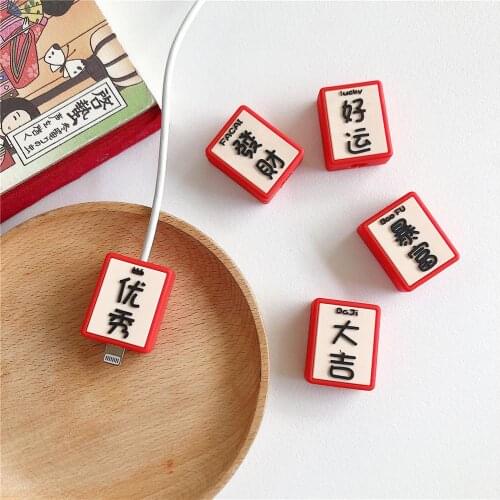 Cute Cartoon a Bite Flower Cable Protector for iPhone Usb Lightning Cable Chomper Holder Charger Wire Organizer Data Line Winder