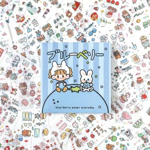 100 Pcs/pack Cute Stationery Sticker Set Lovely Girls Animals Stickers Scrapbook Diary Book Planner Album Diy Label