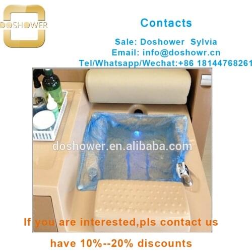 Pedicure liner with disposable pedicure liner for pedicure chair foot bath tub