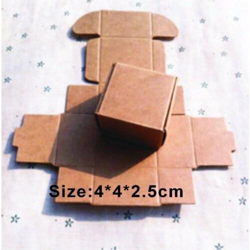 Wholesale 1000PCS/LOT Size 4*4*2.5cm Kraft/ White/ Black Paper Box Free Print 1 Color LOGO