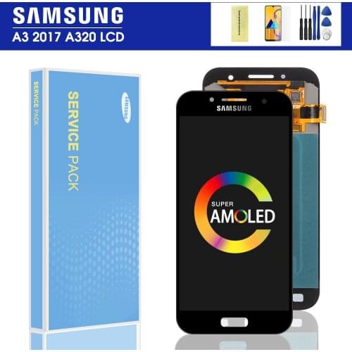 4.7'' Original Screen A320F LCD For SAMSUNG Galaxy A3 2017 A320 A320f LCD Display Touch Screen Digitizer Assembly SUPER AMOLED