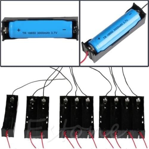 1Pc Plastic Battery Holder Storage Box Case For 1-3 18650 Rechargeable Battery