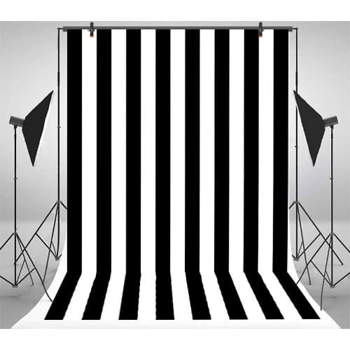 Simple Black and White Stripes Photography Vinyl Background Wall Portrait Shot Decor Photocall Backdrop for Photo Studio Props