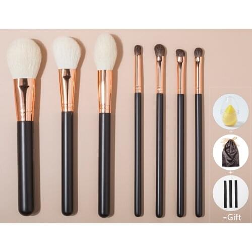 Shinedo 7 Pcs Makeup Brush Eye Powder Eyeshadow Contour Blending Beauty Cosmetic Colorful For Make Up Tool