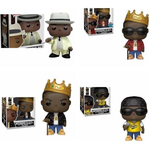 Rocks the Notorious B.I.G. with Crown #77 #82 Notorious with Jersey #78 Vinyl Action Toy Figures Collection Model Toys