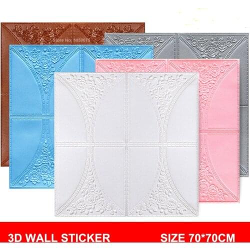 3d Brick Wall Stickers Moisture-proof Self-adhesive Wallpaper Brick Wall Waterproof Foam Stereo Stickers Living Room Decoration