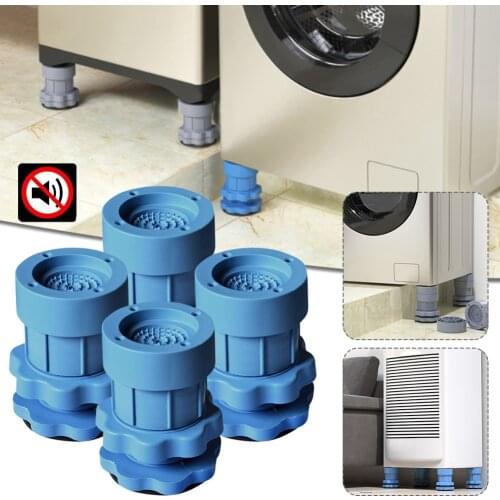 4Pcs Round Washing Machine Universal Shockproof Foot Pad ABS Mat Air Conditioner Refrigerator Base Fixed Non-slip Foot Pads