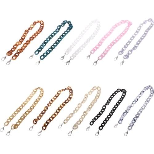 60-120cm Fashion Resin Chain Replacement Handle Shoulder Crossbody Handbag Bag Strap Coloful