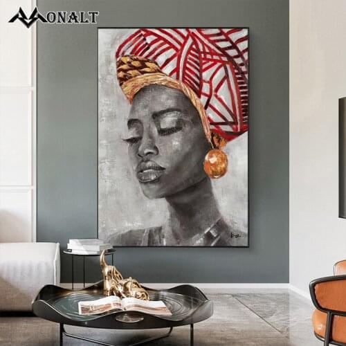 African Tribe Black Women Figure Wall Painting Girl Graffiti Art Female Canvas Posters and Prints Pop Living Room Picture Decor