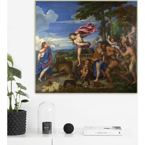 Citon Tiziano Vecellio《Bacchus and Ariadne》Canvas Art Oil Painting Artwork Poster Picture Wall Decor Home Interior Decoration