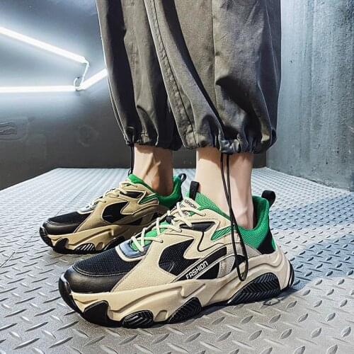 Breathable Height Men Sport Shoes Mens Sneakers Shoes Running Men Sport Shoes for Man Beige Green Black Sneackers Jogging B-795