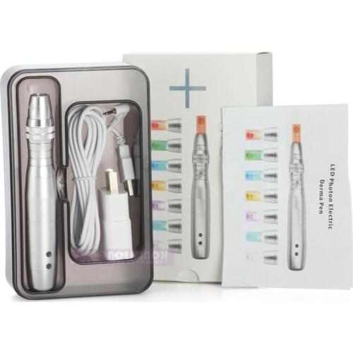 Electric Microneedling Pen Skin Care Machine device With 12 Pin Depth Adjustable Nano Micro Needle Head Anti-aging