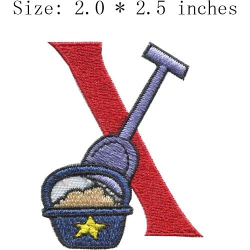 Shovel X letter 2.0"wide DIY embroidery patch for Jacket Patches/Scout Patches/Girl and Boy patch